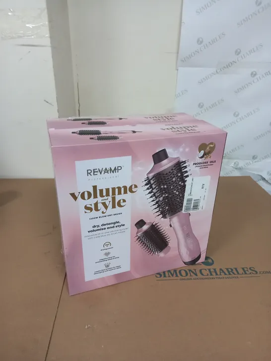 LOT OF 2 BOXED REVAMP PROFESSIONAL VOLUME AND STYLE 1200W BLOW DRY BRUSH