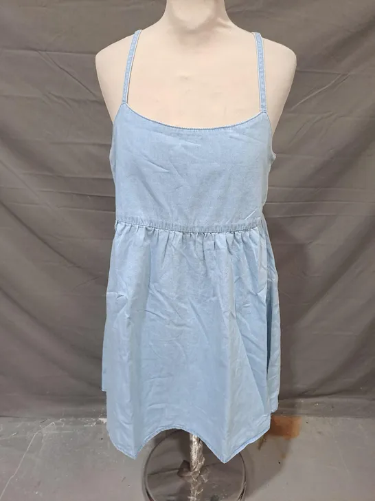 NOBODY'S CHILD DENIM DOLLY PINNIE IN BLUE SIZE 12