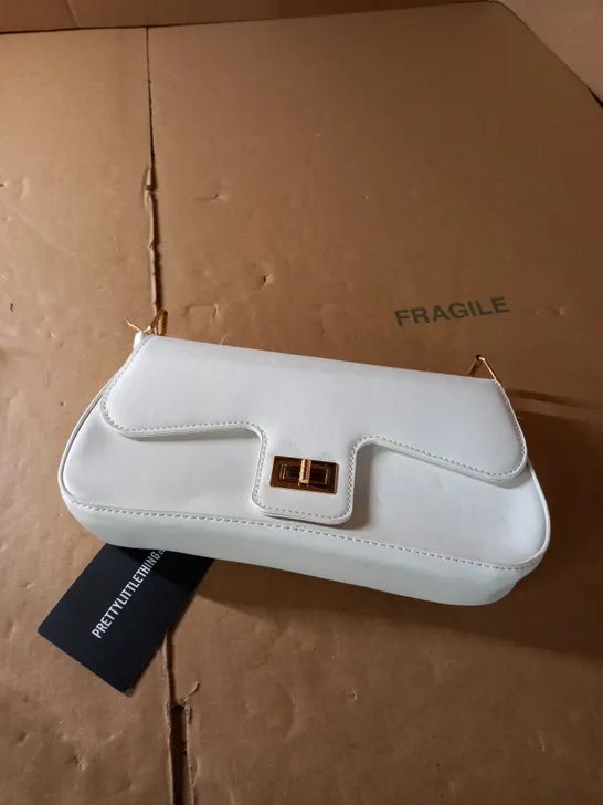 PRETTYLITTLETHING WHITE ENVELOPE SHOULDER BAG 