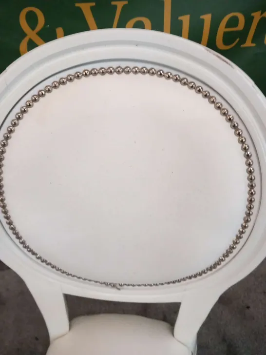 FIVE DESIGNER WHITE ISLA STYLE BANQUET CHAIRS