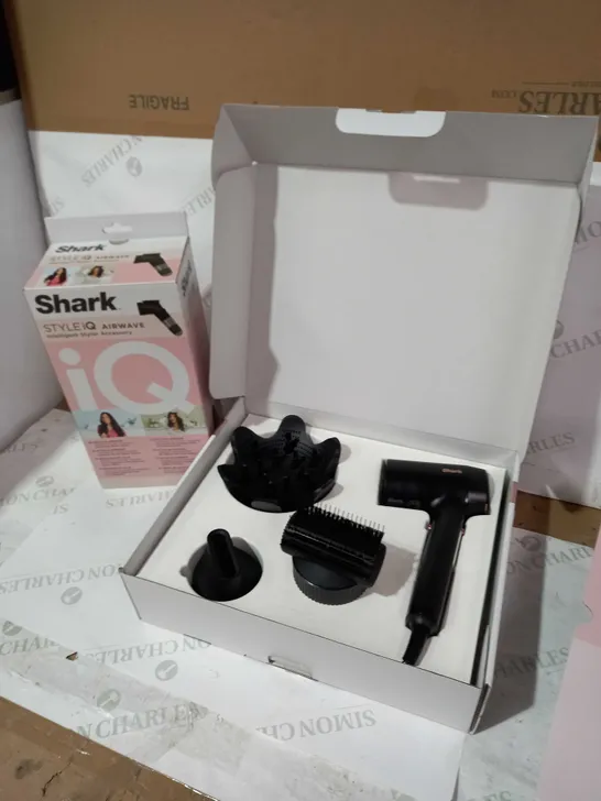 SHARK STYLE IQ IONIC HAIR DRYER & STYLER W/ ACCESSORIES