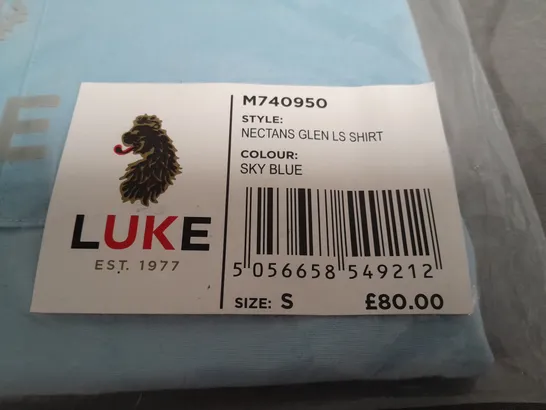 BAGGED LUKE NECTANS GLEN LS SHIRT IN LIGHT BLUE - S