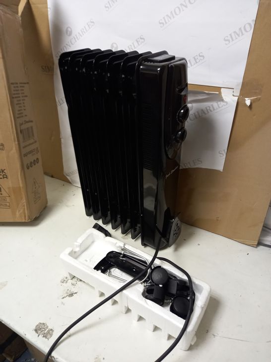 JACK STONEHOUSE OIL FILLED RADIATOR 1500W/1.5KW 7 FIN PORTABLE ELECTRIC HEATER BLACK
