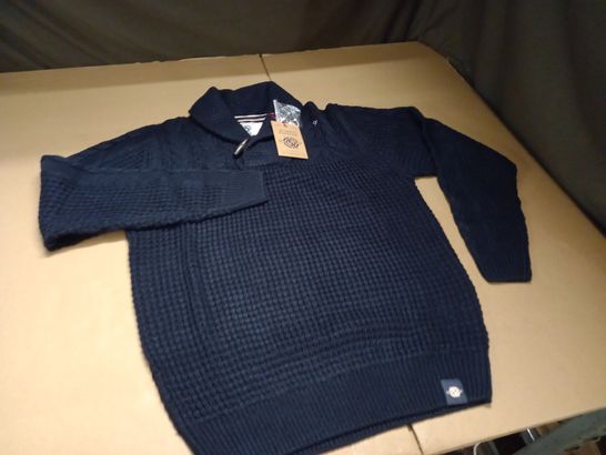 HUMBLE PIONEER NAVY KNITTED JUMPER - 36-38" / S