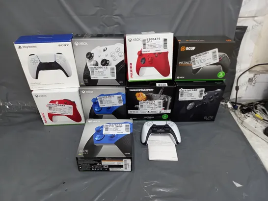 10 ASSORTED GAMING CONTROLLERS TO INCLUDE PLAYSTATION AND XBOX 