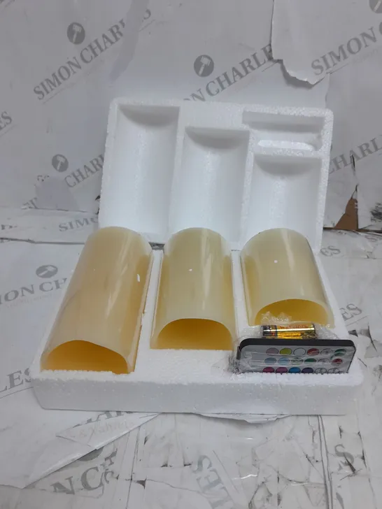 LUXFORM SET OF 3 COLOUR CHANGE FLAMELESS CANDLES