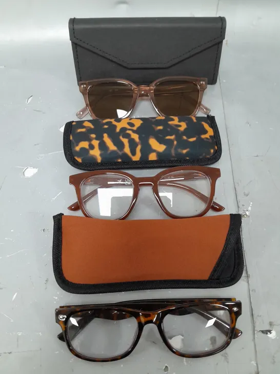 HUMMINGBIRD SUNGLASSES AND  READING GLASSES IN TAN