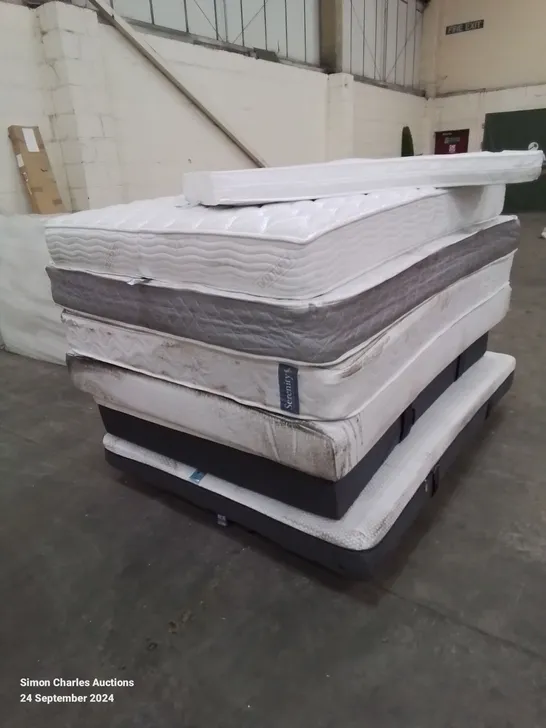 PALLET CONTAINING 7 MATTRESSES IN VARIOUS SIZES AND QUALITY