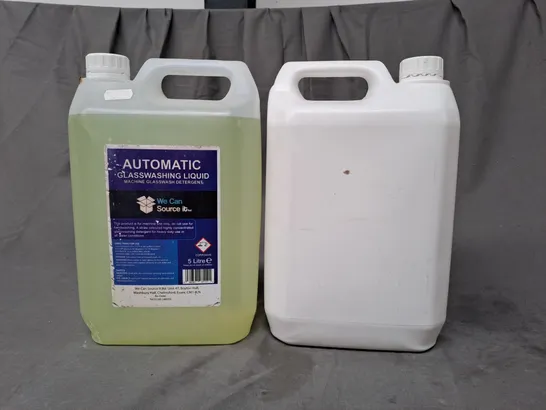 4 ASSORTED HOUSEHOLD LIQUID ITEMS TO INCLUDE AUTOMATIC GLASSWASHING LIQUID, ETC - COLLECTION ONLY