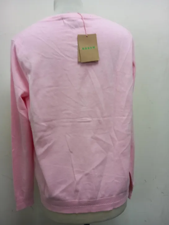 BODEN PINK CARDIGAN STYLE TOP IN PINK - SIZE MEDIUM