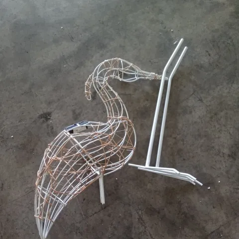 BOXED WIRE LED HERON FIGURE