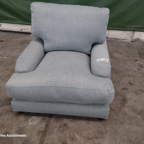 QUALITY BRITISH DESIGNER LOUNGE Co. EASY CHAIR LIGHT GREY FABRIC 