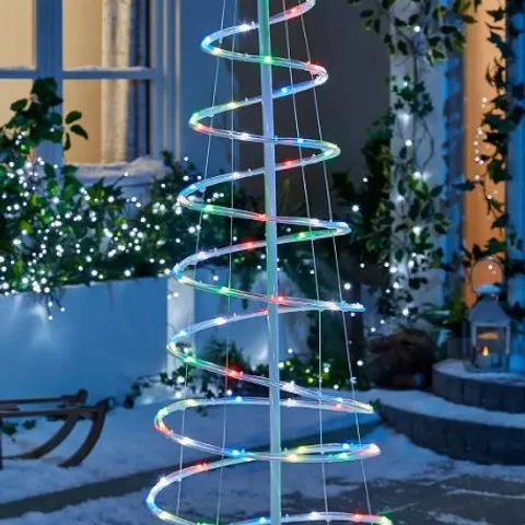 BOXED DESIGNER 1.8M DIGITAL LED SPIRAL ROPE LIGHT TREE