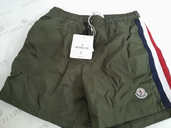 MONCLER SWIMMING SHORTS IN KHAKI - LARGE