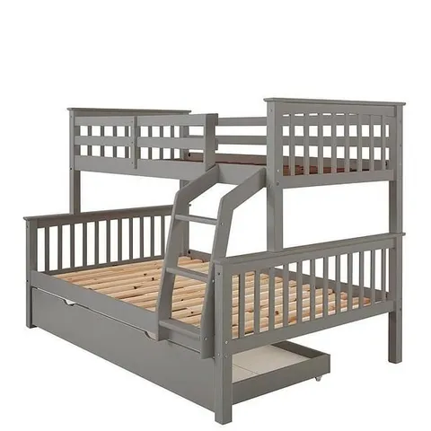 BOXED GRADE 1 NOVARO TRIO BUNK BED NEW DARK GREY (2 BOXES)