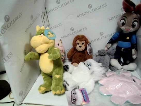 LOT OF APPROX 7 STUFFED TOYS TO INCLUDE: DIGBY, ABOMINABLE, CUDDLY MONKEY