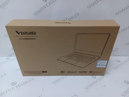 BRAND NEW BOXED VENTURER EUROPA 14 PLUS 14" NOTEBOOK PC - MATT BLACK