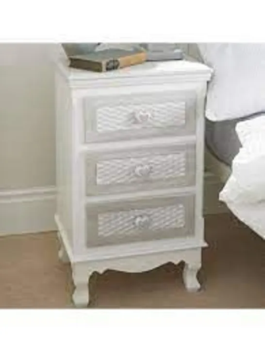 BRITTANY 3 DRAWER BEDSIDE TABLE RRP £159