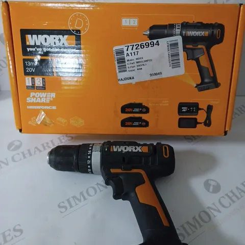 WORX 13MM 20V CORDLESS IMPACT DRILL