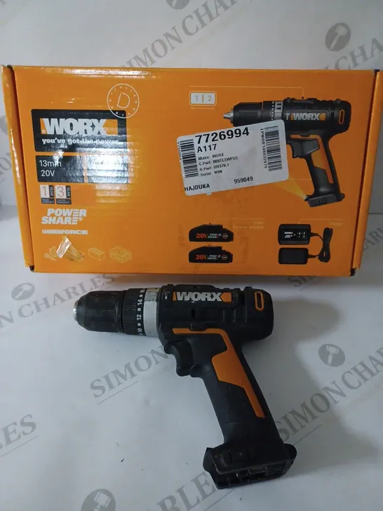 WORX 13MM 20V CORDLESS IMPACT DRILL