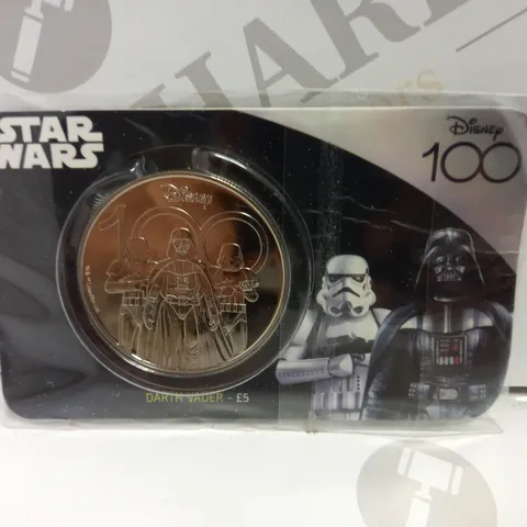 SEALED DISNEY STAR WARS DARTH VADER £5 COLLECTABLE COIN