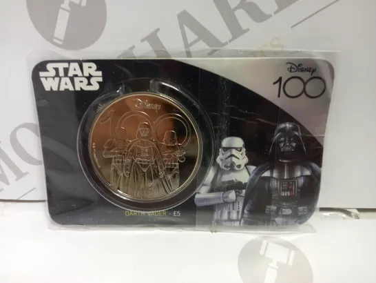 SEALED DISNEY STAR WARS DARTH VADER £5 COLLECTABLE COIN