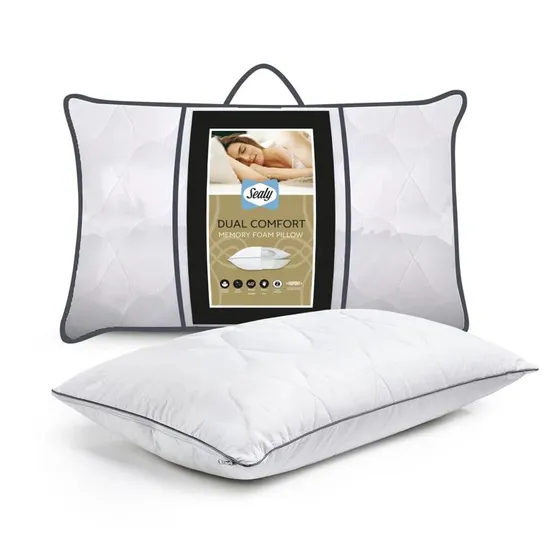 BAGGED SEALY DUAL COMFORT MEMORY FOAM PILLOWS - 2 PACK 