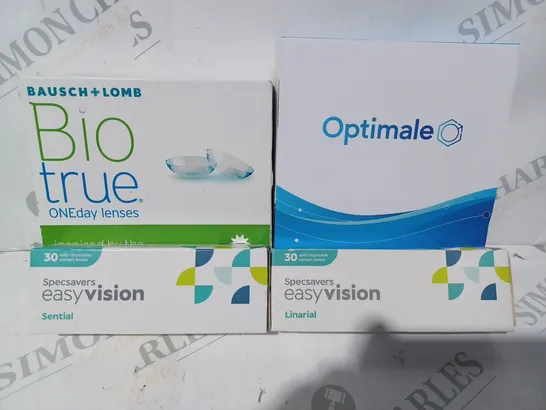 APPROXIMATELY 20 ASSORTED HOUSEHOLD ITEMS TO INCLUDE EASYVISION CONTACT LENSES, OPTIMALE CONTACT LENSES, ETC