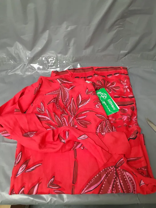 MONSOON PEDORA PRINT TROUSERS RED SIZE 12