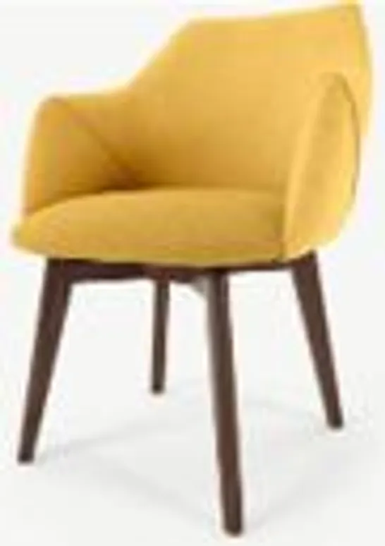 BRAND NEW BOXED MADE.COM LULE OFFICE CHAIR, YELLOW AND WALNUT (1 BOX)