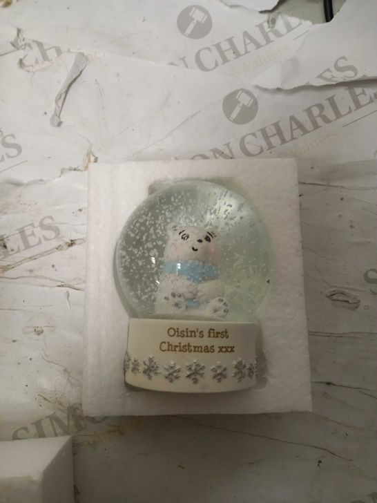 PERSONALISED POLAR BEAR SNOW GLOBE RRP £19.99