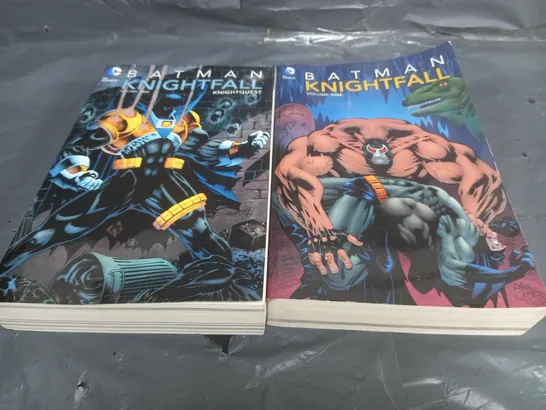 LOT OF 4 DC COMICS BOOKS INCLUDES BATMAN KNIGHTFALL VOL 1&2 AND GREEN ARROW AND THE FLASH VOLUME 1