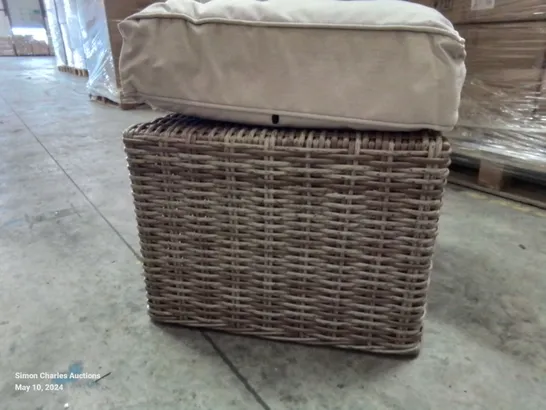 BOXED SQUARE FOOTSTOOL IN NATURAL COLOUR SET OF 2 (2 BOXES)