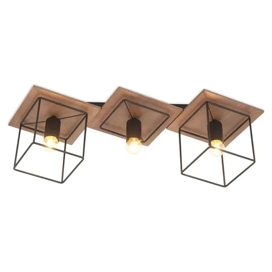 CEILING LAMP NITA L72 X H20 CM BLACK AND BROWN