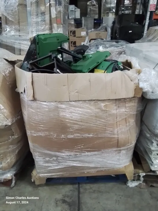 PALLET CONTAINING VARIOUS MIXED LAWNMOWERS, STRIMMERS ETC.