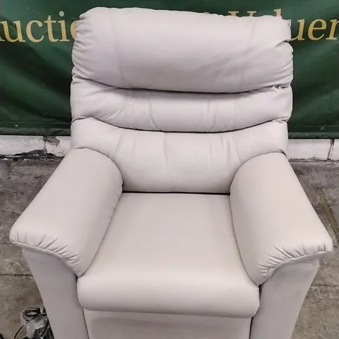 QUALITY BRITISH DESIGNED & MANUFACTURED G PLAN MALVERN POWER RECLINER CHAIR OXFORD PUTTY LEATHER