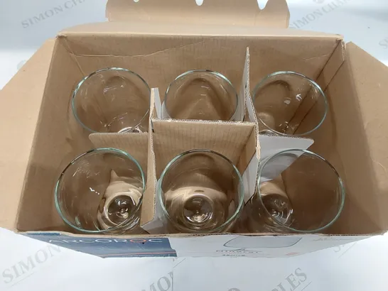 BOX OF 6x ARCOROC MINERAL 350ML WINE GLASSES