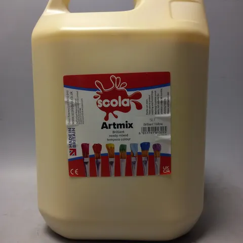 SCOLA ARTMIX READY MIXED PAINT IN BRILLIANT YELLOW (5L) - COLLECTION ONLY