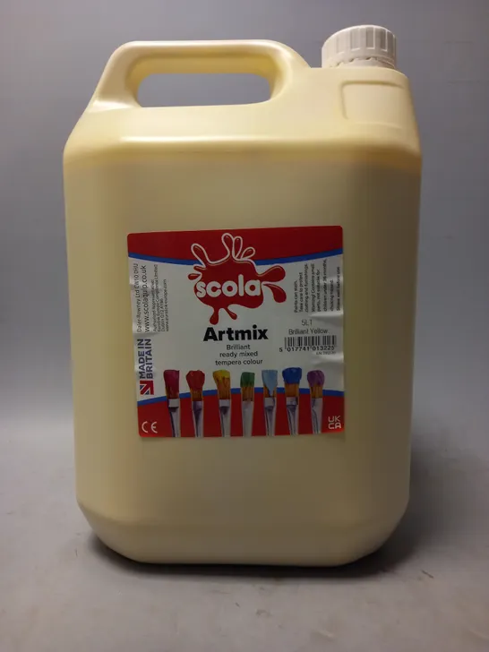 SCOLA ARTMIX READY MIXED PAINT IN BRILLIANT YELLOW (5L) - COLLECTION ONLY