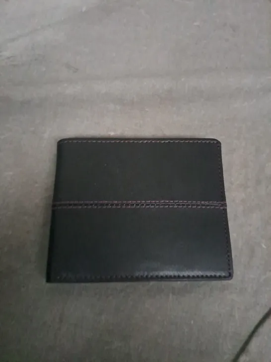 BOX OF APPROXIMATELY 30 PACKS OF FAUX LEATHER WALLETS - COLLECTION ONLY