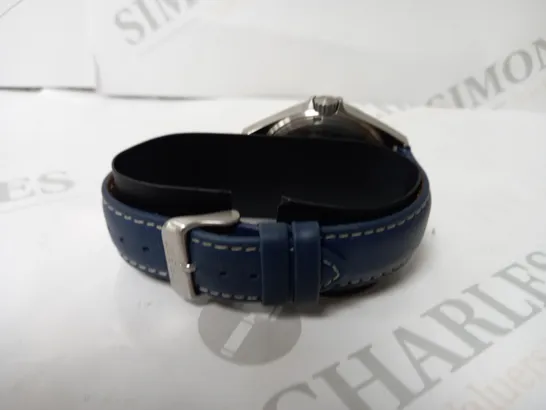 TRASER SWISS WATCHES, BLUE FACE WATCH WITH STRAP