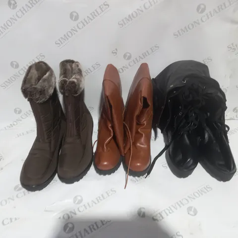 BOX OF APPROXIMATELY 10 ASSORTED PAIRS OF SHOES AND FOOTWEAR ITEMS IN VARIOUS STYLES AND SIZES TO INCLUDE COTTON TRADERS, PRIMARK ETC ETC