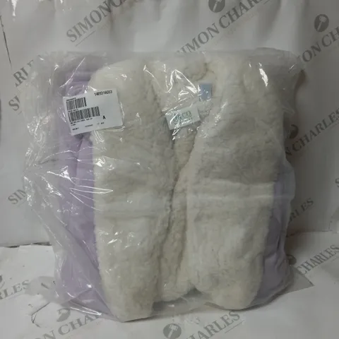 OPEN FRONT CARDIGAN SOFT LILAC SIZE: LARGE