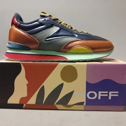 BOXED PAIR OF HOFF TRAINERS IN METALLIC MULTICOLOUR UK SIZE 7