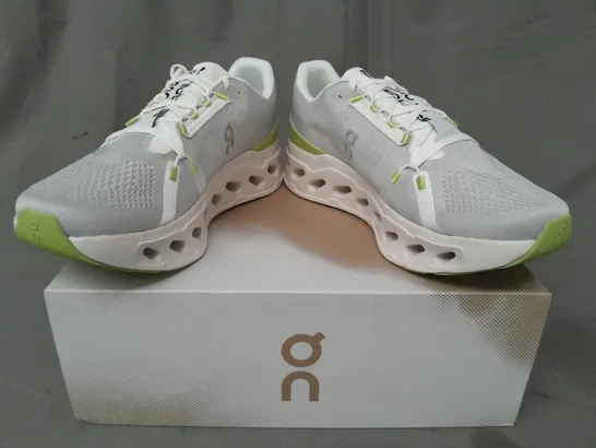 BOXED PAIR OF ON CLOUDECLIPSE SHOES IN GREY/GREEN UK SIZE 11