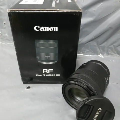 BOXED CANON RF 85mm F2 MACRO IS STM