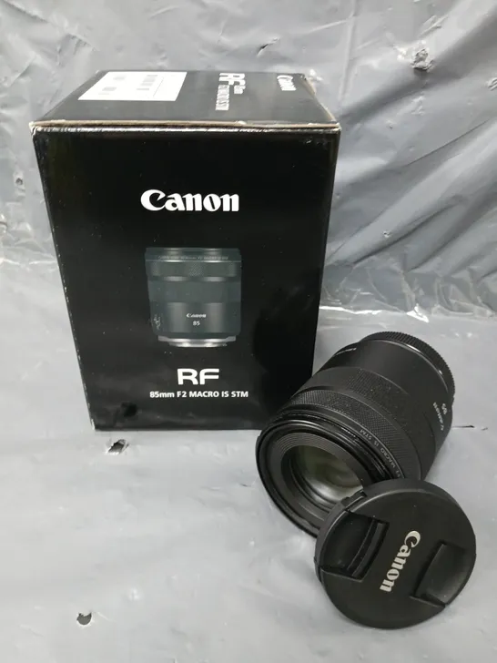 BOXED CANON RF 85mm F2 MACRO IS STM