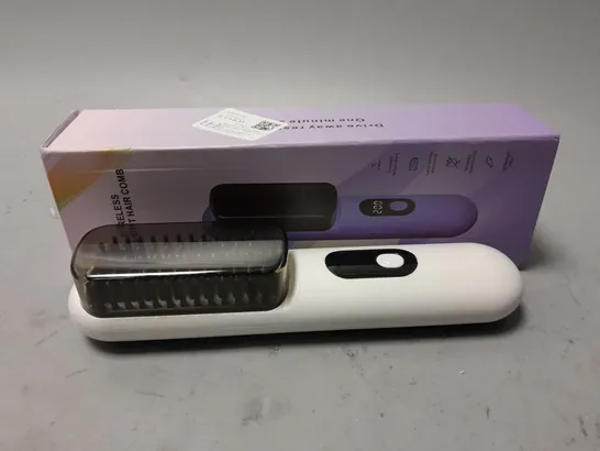 BOXED WIRELESS STRAIGHT HAIR COMB IN WHITE 