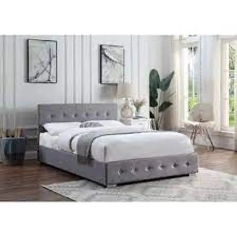 BOXED YOPLAC UPHOLSTERED BEDFRAME // SIZE: DOUBLE (1 BOX)