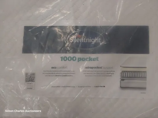 QUALITY BAGGED SILENTNIGHT 6' SUPER KINGSIZE 1000 POCKET MATTRESS 